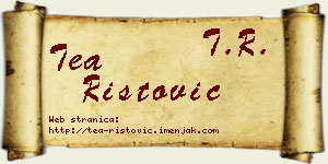 Tea Ristović vizit kartica
